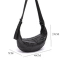 Crossbody Bag Men Croissant Men's Crossbody Bag Luxury Soft Leather Shoulder Bags Male Large Capacity