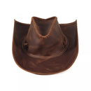 Genuine Leather Men Western Cowboy Hat Vintage Cap Handcrafted Western Shapeable