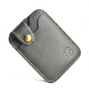 Retro Men's 100% Genuine Cow Leather Credit Card Holder Button Green Small Wallet Money Bag ID Card Case Mini Purse for Women