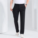 Spring Summer Men's Solid Trousers Men Loose Straight Casual Pants