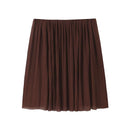Sexy Women Vintage Brown Unfinished Hem Pleated Strapless Top