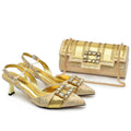 Crystal Shoes and Bags Set Rhinestone Evening Party Luxury Bag Women Wedding Pumps