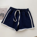 Women Summer Cotton Shorts With Belt Casual Stretch High Waist White Linen Mini Shorts Female Trousers Outwear