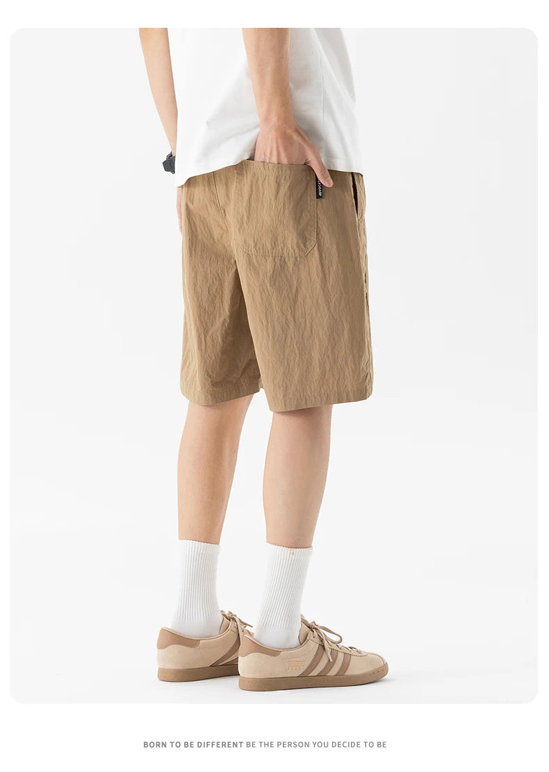Summer Track Cargo Shorts Men Casual Lightweight Quick Dry Beach Short Pant