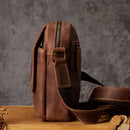 Retro Leather Shoulder Bag For Men Vintage Genuine Leather Cross body Bag Casual Outdoor Satchels Messenger Bag