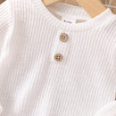 Toddler Boy Casual Solid Ribbed Long-sleeve for Henley Shirt