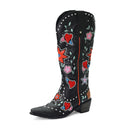 Boots For Women Embroidered Western Knee High Boots Autumn Winter Casual Warm Shoes