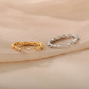 Thin Rings For Women Gold Color Stainless Steel Ring Female Engagement Wedding Finger Jewelry