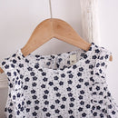 Summer Chiffon Suit 2 Sleeveless Tops Shorts Two Piece Set Women Floral Children Clothing Suit Outfits