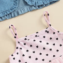 Newborn Baby Girls Summer Clothes Spaghetti Strap Sleeveless Tulle Tutu Dress And Short Sleeve Jacket and Headband 3pcs