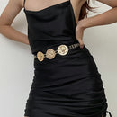 Designer Gold Chain Belt Woman Dress Long Adjustable Punk Metal Belts For Women High Quality Luxury Brand Waistband