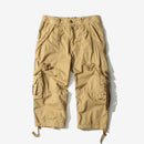 Beige cargo pants on a white background, Obroi