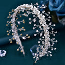 Bridal Headband Shell Flower Hairband for Woman Wedding Hair Accessories Rhinestone Head Hoop Bride Headpiece
