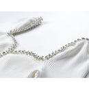 Unique Heart Stones Collar Long Sleeve Street Women Knitted Slim Sweater Tops