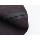 Women Pronounced Seams Black High Waist Faux Leather Midi Skirt