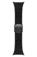 Black watch strap with a textured design on a white background, Obroi