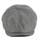 Men Newsboy Cap Thin Vintage Herringbone Octagon Spring Summer Cap Breathable Women Casual Striped Berets Flat Hat