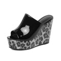 Women's Sandals Peep Toe Women's Slippers Outdoor Casual Slippers Women Round Toe Super High Wedges