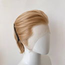 8 Inch Golden Blonde Short Wavy Bob Wig 13x4 Lace Front Glueless Synthetic Heat Resistant Hair for Cosplay Party
