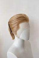 8 Inch Golden Blonde Short Wavy Bob Wig 13x4 Lace Front Glueless Synthetic Heat Resistant Hair for Cosplay Party