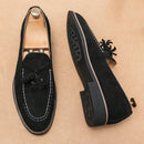 Loafers Men Pointed Suede Leather Casual Shoes Wedding Dress