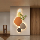 Living Room Bedroom Foyer Decorative Painting Wall Lamp Green Plant Wall Painting Corridor Lamp