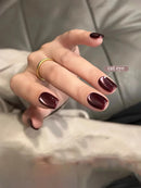 Winter Nails Blue Black Red Glass Bead Crystal Cat Eye Gel Nail Polish Sparkling Nail