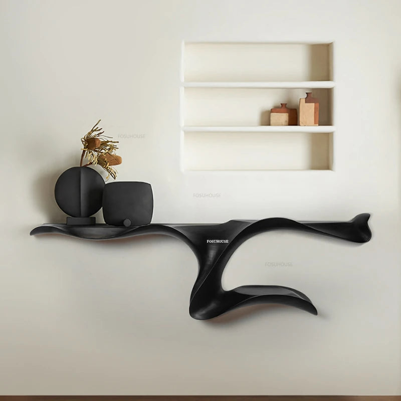 Creative Wood Console Tables Designer Living Room Furniture Villa Hallway Art Porch Decoration Italian Luxury Wall Hanging Rack