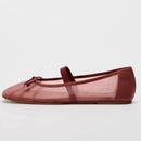 Sweet Pink Ballet Flat Shoes Women Comfort Shallow Breathable Mesh Mary Jane Shoes
