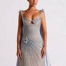 Dress Mermaid Evening Dress Flower Spaghetti Strap Gown