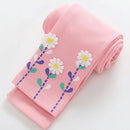 Spring Girls Pants Flower for Kids Children Tights Teenager Casual Clothes Baby Leggins 1-10years