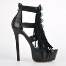 Peep Toe Stiletto Thin High Heels Dress Stiletto Sandals
