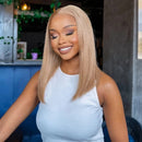 Straight Bob Wig Transparent 13x4 Full Lace Frontal Human Hair Short Bob Pre Plucked for Women