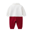 Baby's British Style Jumpsuit, Birthday Party Dress, Small Suit, Fashionable Gentleman's, Spring and Fall