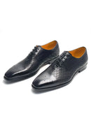Men Genuine Leather Formal Shoes Classic Black Patent Oxfords for Weddings & Business|Breathable Lining|Tassel/Brogue Options