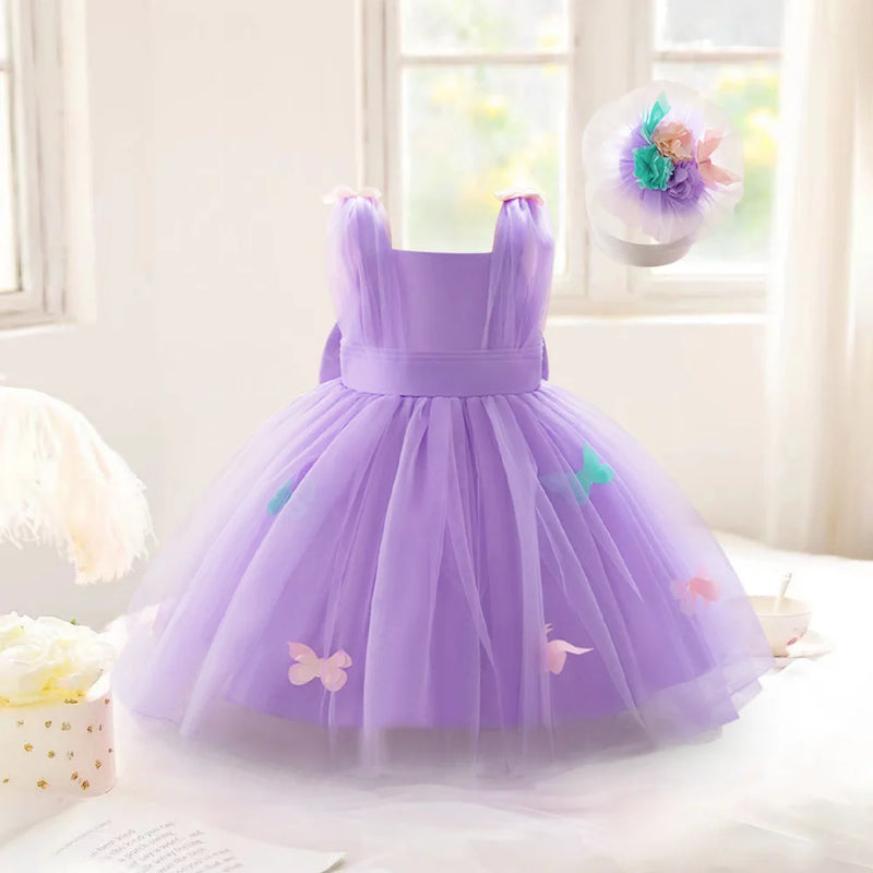 Newborn Purple First Birthday Dress For Baby Girl Clothes Butterfly Pr Newborn Purple First Birthday Dress For Baby Girl Clothes Butterfly Pr