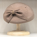 Wool Felt Beret Winter Hats for Women Bow Veil Fascinator Hat Dressy Cocktail Pillbox Hat Wedding Bridal