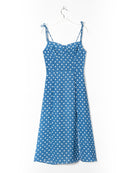 Summer Clothes For Women Dresses Vintage Style Elegant Polka Dot Dress Spaghetti Strap Self Tie Side Slit Midi Dress Sundress