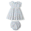 Baby Girls Dress Set Girl Smocked Floral Dress Kids Boutique Clothes Children Birthday Baptism Frocks