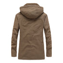 Men Casual Cotton-padded Jacket Warm Waterproof Crisp Breathable Wear Resistant Coats