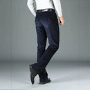 Men Autumn And Winter Micro Horn Lamp Core Flannelette Trousers Velvet Casual Pants