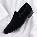Luxury Designer Men's Velvet Patent Leather Casual Shoes Formal Wedding Dress Loafers