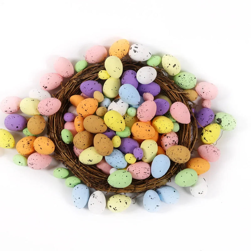 100 Easter Eggs You Can Make Your Own Mottled Foam Eggs and Egg Wreaths To Decorate The Easter Party