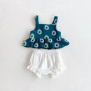 Baby Vest and Shorts Set for Baby Summer Wear Girls Thin Camisole Top fart Pack Two-piece Set