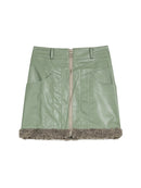 American Vintage Outfits clothing Set Set Butterfly Plush Outerwear Cozy Hight Waist Skirt High Street Autumn Winter