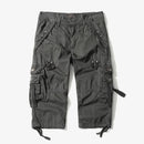 Dark gray cargo pants on a white background, Obroi