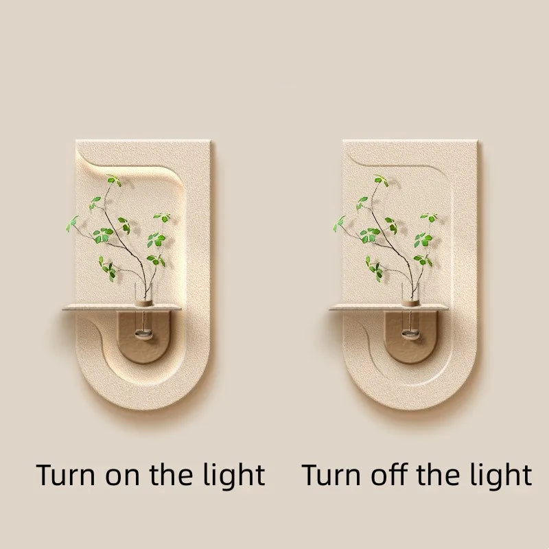 Entrance Decoration Wall Lamp Plant Ornaments Hanging Painting High-end Living Room Mural Light