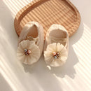Baby Girl Bow Flower Pearl First Walkers Sweet Newborn Infant Gift Shoes Girls Princess Toddler Shoes