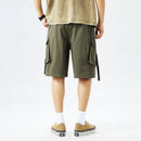 Men's Cargo Shorts Elastic Waist Casual Summer Shorts