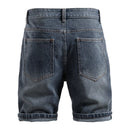 Men Summer Retro Casual Denim Shorts Slim Fit Comfortable Denim Shorts